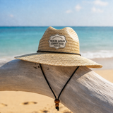 Custom Straw Hats with Leather Patch