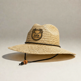 Custom Straw Hats with Leather Patch