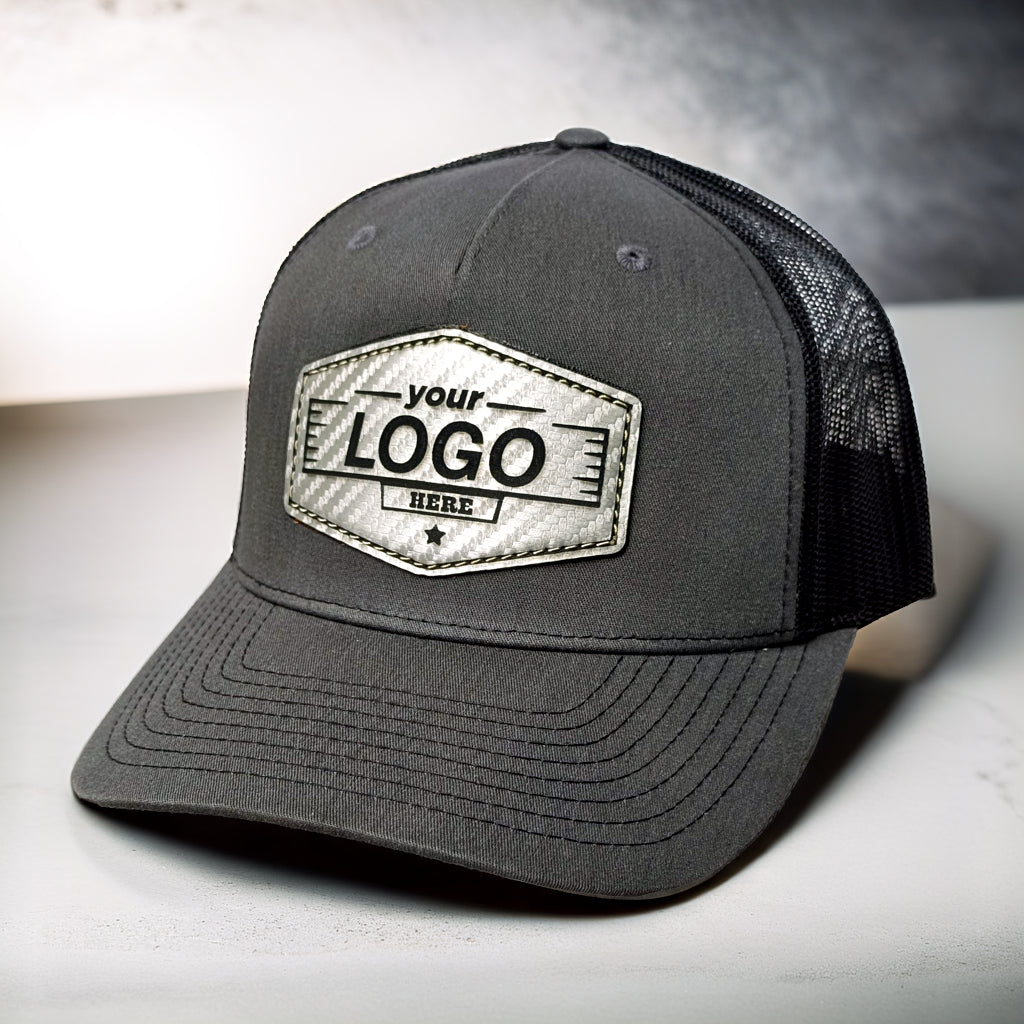 (6 Pack) Custom Leather Patch Hats Wholesale