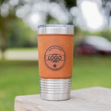 Custom Leather Tumbler — 20 oz Insulated