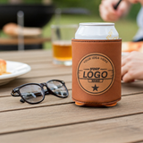 Custom Leather Patch Koozies