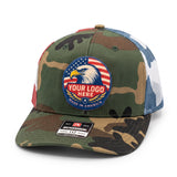 12 Pack Custom Full Color Patch Hats