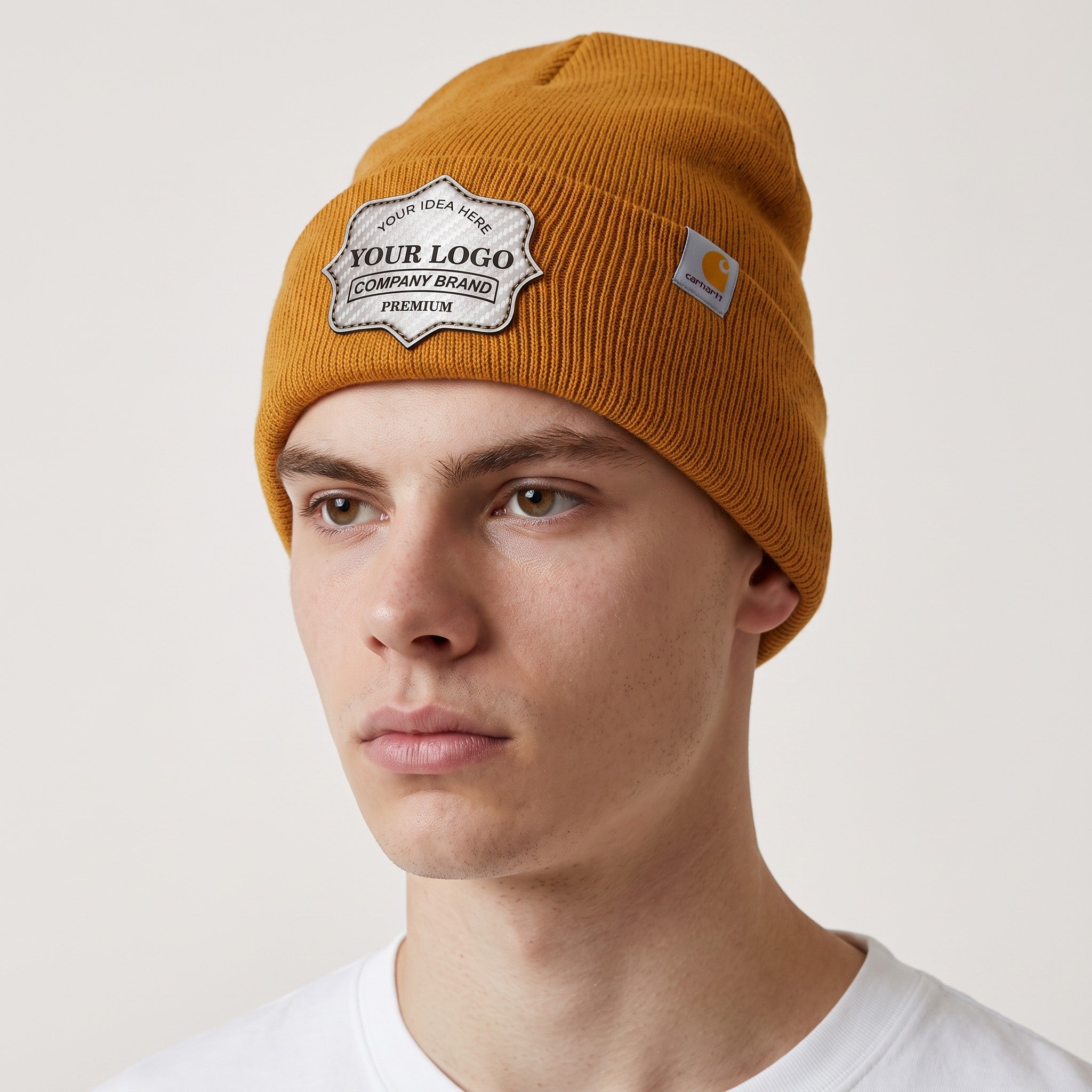 Custom Carhartt Beanies Laser Engraved Patch